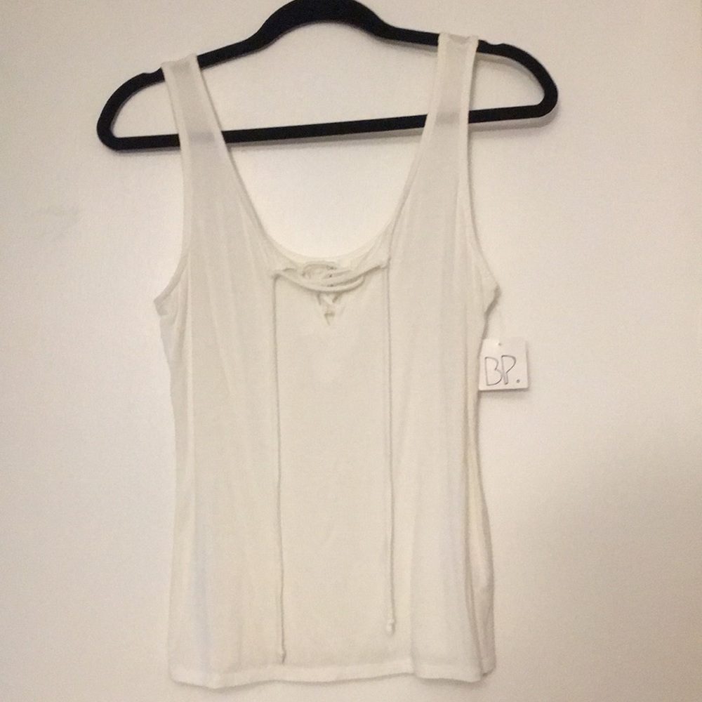 Nordstrom BP lace up ribbed tank Size M NWT